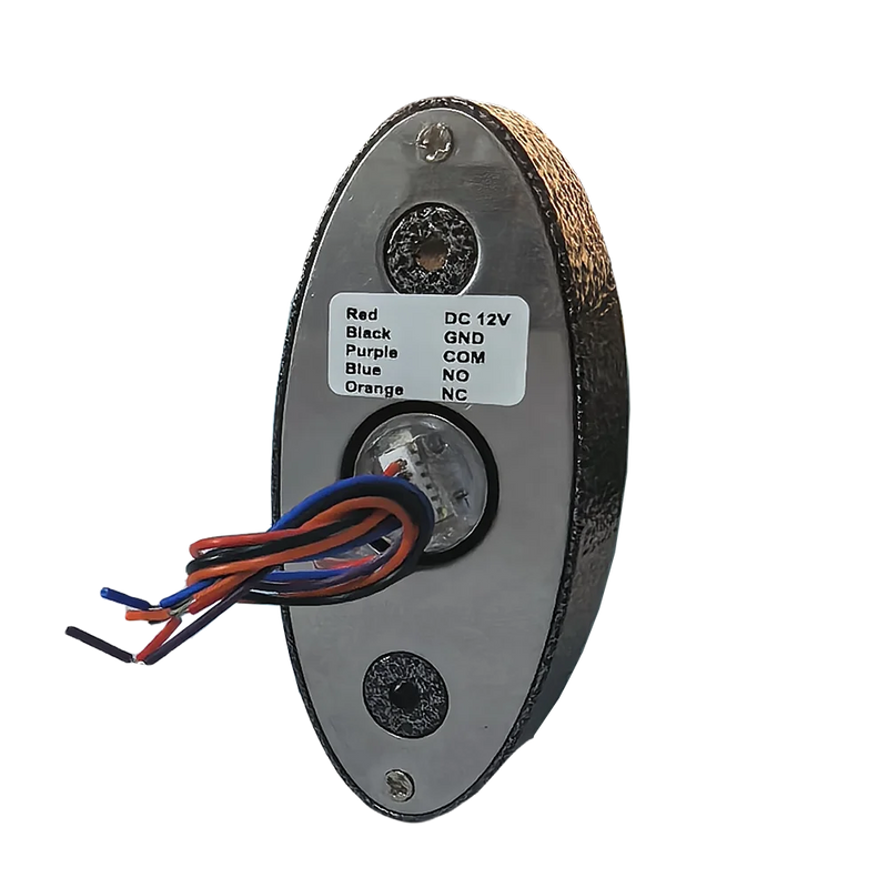 Door Exit Release Button with Zinc Alloy Panel LED NO NC COM Push Switch for Access Control System