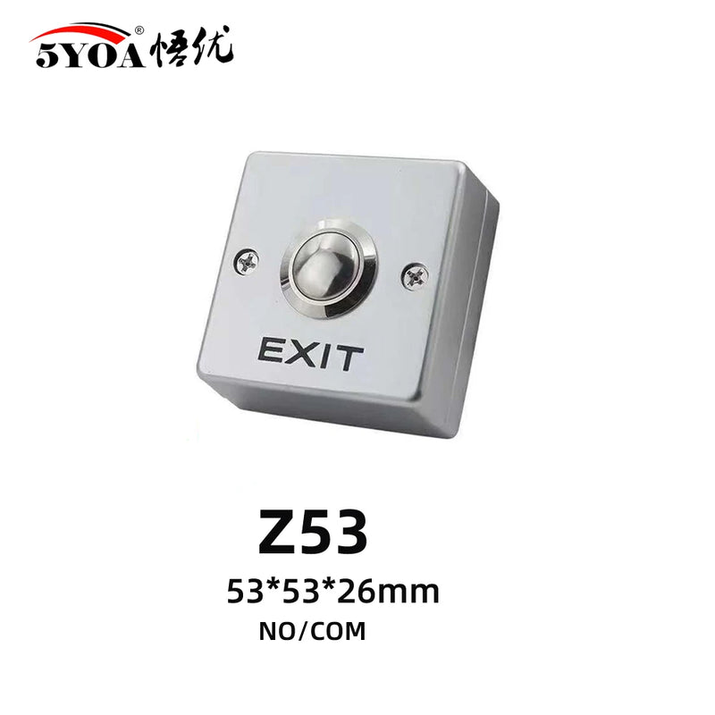 Door Exit Release Button Zinc Alloy Panel GATE Push Switch For Door Access Control System to open door