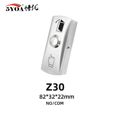 Door Exit Release Button Zinc Alloy Panel GATE Push Switch For Door Access Control System to open door