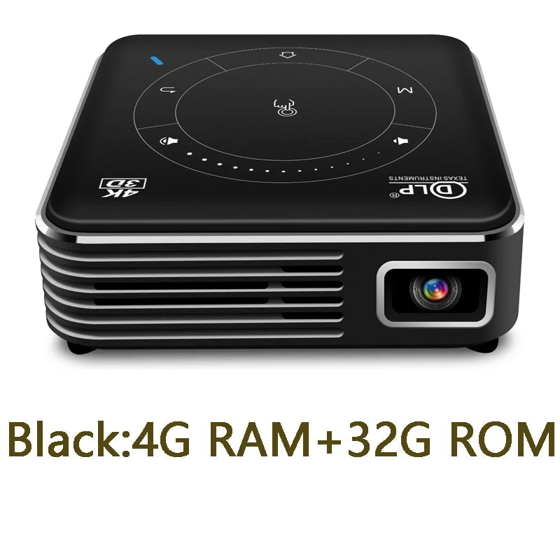 Smartldea Pocket 4K 3D Projector android9.0 2.4G 5G wifi BT5.0 home proyector 4G RAM 32G ROM option HD video game beamer