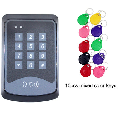 125Khz RFID Keypad Access Control System Device Machine RFID Card Reader Door Lock System 1000 user Keyfobs Cover 1000 users