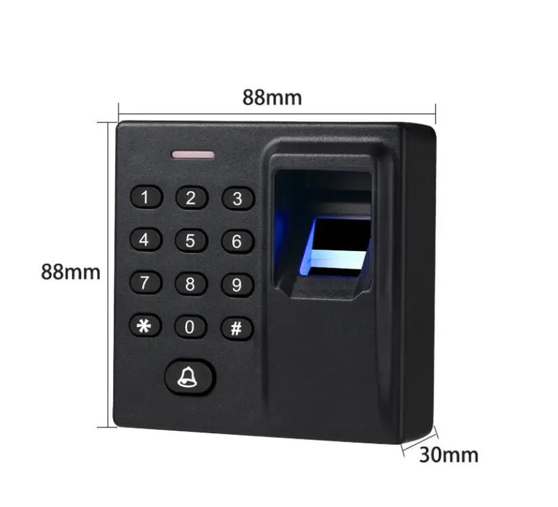 Mini Biometric Fingerprint Access Control Standalone Door Controller Keypad Finger and RFID Card Door Entry Lock