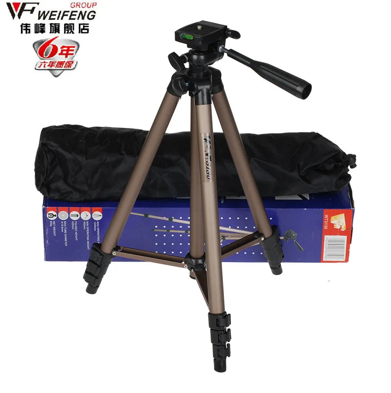 Weifeng WT3130 Aluminum alloy Camera Tripod Stand with Rocker Arm for Canon Nikon Sony DSLR Camera Camcorder Load up to 2.5kg