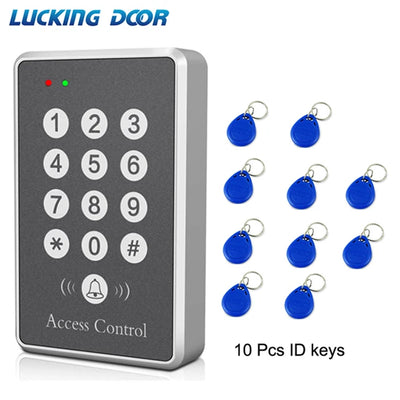 Access Control System Machine Security 125Khz RFID Proximity Entry Door Lock  Entry Access Keyboard Silver