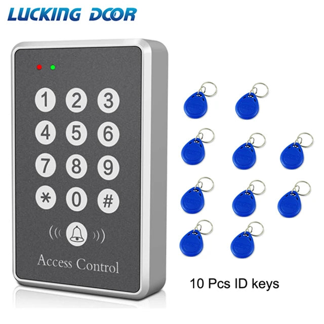 Access Control System Machine Security 125Khz RFID Proximity Entry Door Lock  Entry Access Keyboard Silver