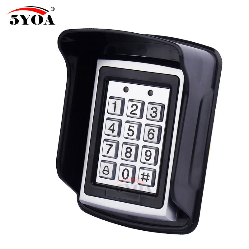 5YOA Metal Rfid Access Control Keypad Hot Sale Waterproof With 1000 Users+ 10 Key Fobs For RFID Door Access Control System