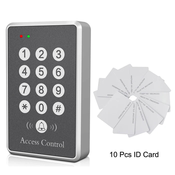 Access Control System Machine Security 125Khz RFID Proximity Entry Door Lock  Entry Access Keyboard Silver