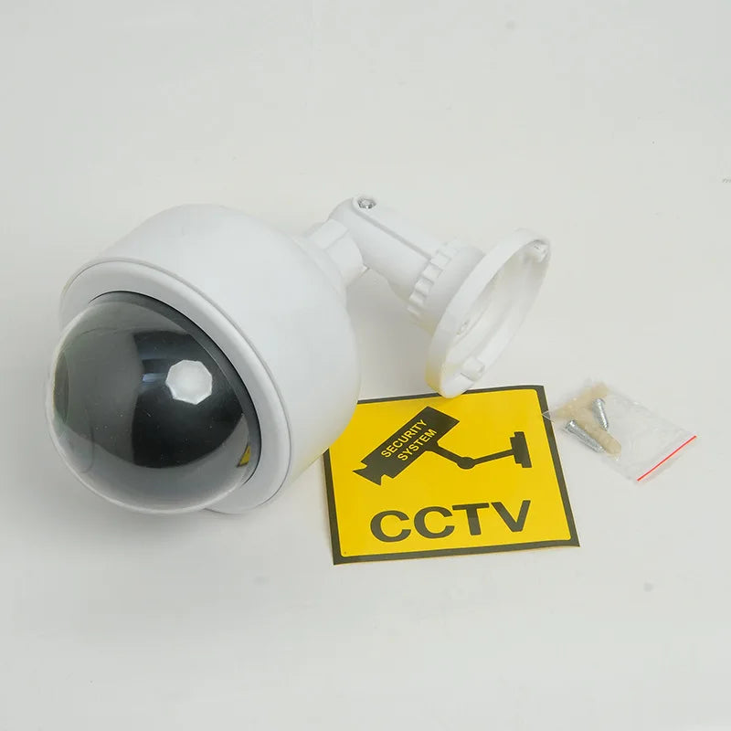 Solar Fake Dummy Outdoor Waterproof Security Surveillance Flash Dome Camera CCTV Video Flashing Red LED