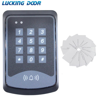 125Khz RFID Keypad Access Control System Device Machine RFID Card Reader Door Lock System 1000 user Keyfobs Cover 1000 users