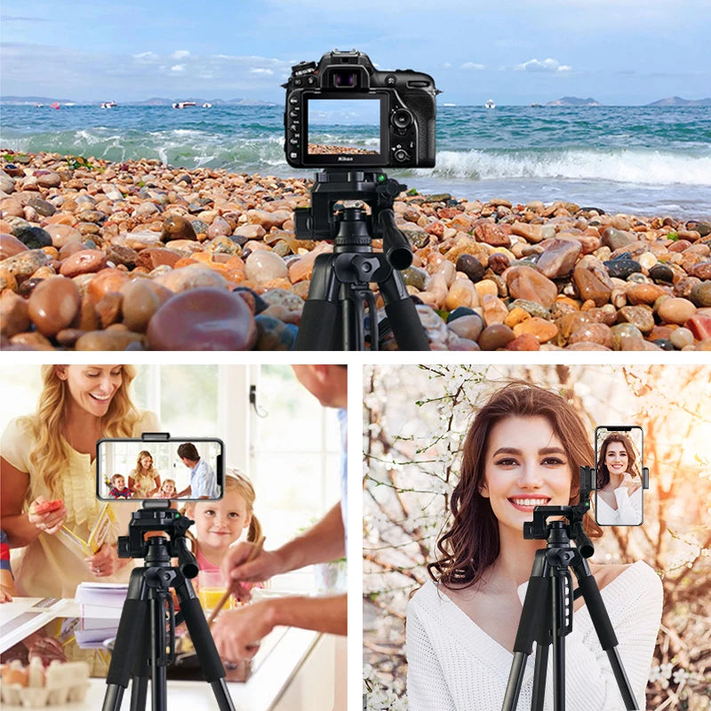 180cm Camera Tripod for Phone with Carry Bag Photography Mobile Phone Tripod with Bluetooth Remote for Video/DSLR/Canon