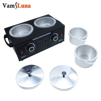 Double Depilation Wax Warmer Pot Paraffin Wax Bean Depilatory Heater For Hair Removal Skin Moisture Beauty Salon Spa Home Use