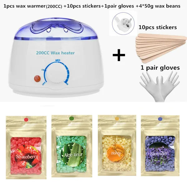 200cc Paraffin Wax Warmer mini Wax Heater Feet Mini SPA Wax-melt Machine Heater  Body Depilatory  Machine Waxing Kit