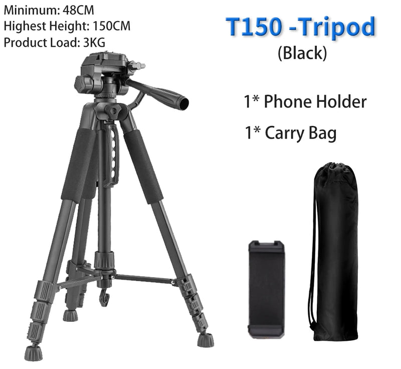 180cm Camera Tripod for Phone with Carry Bag Photography Mobile Phone Tripod with Bluetooth Remote for Video/DSLR/Canon