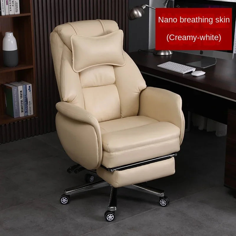 European Reclining Office Chairs Light Luxury Comfortable Lifting Boss Chair Home Office Computer Chairs Bedroom Gaming Chair A