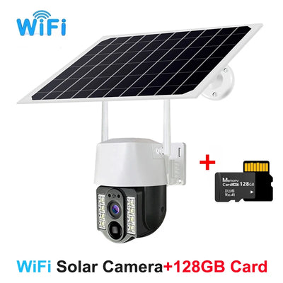 4G WiFi Camera Solar PIR Human Motion Detection Night Vision IP67 Waterproof Security Video IP Camara 2MP Outdoor CCTV Monitor