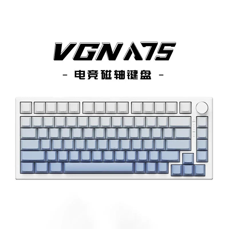 Vgn A75 Esports Magnetic Switch Mechanical Keyboard With Knob Wired Keyboard Keycaps PBT Hot Swap Custom Keyboard For Win/Mac