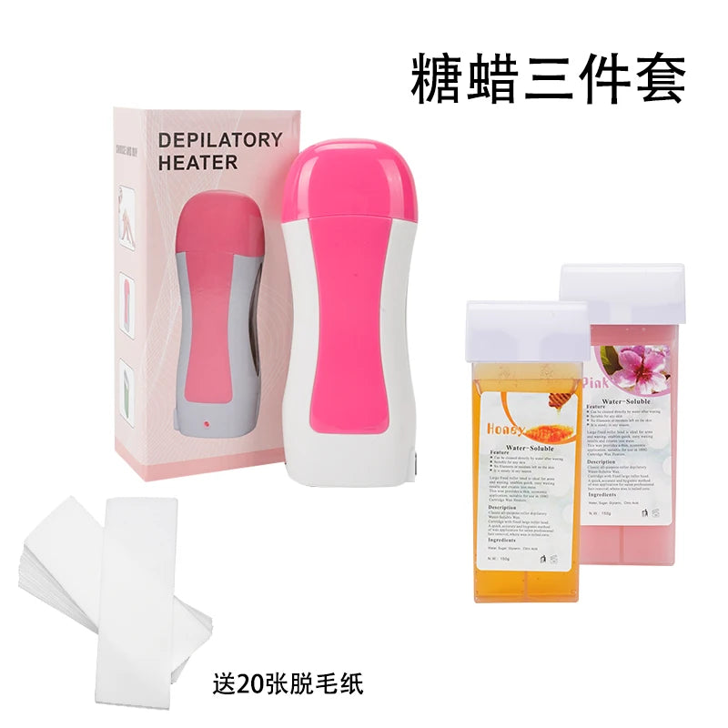 110V/220V Professional Wax Heater for Hair Removal - Water-Soluble Paper for Body, Face, and Private Area