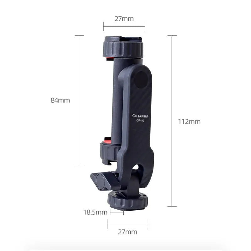 Vertical Shooting Phone Mount Holder DSLR Camera Monitor Mount Tripod Mount Clamp for Smartphone Vlog Shooting