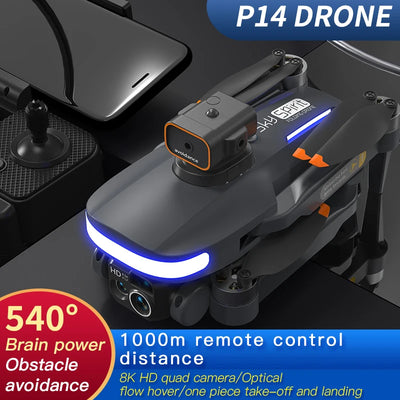 New Mini Drone 4k Profesional 8K HD Camera Obstacle Avoidance Aerial Photography Optical flow Foldable Quadcopter Gifts Toys P14