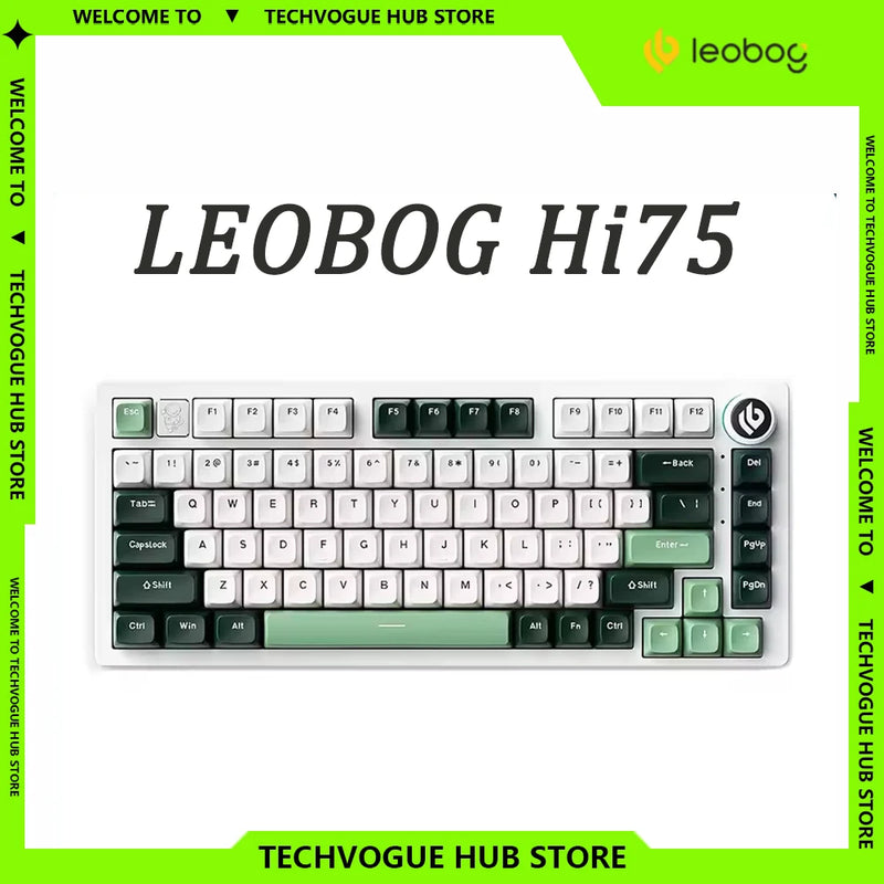 LEOBOG Hi75 Hot Swap Aluminum Alloy Gasket Wired Mechanical Keyboards Gaming Keyboard Office Portable Customized E-sports Gifts