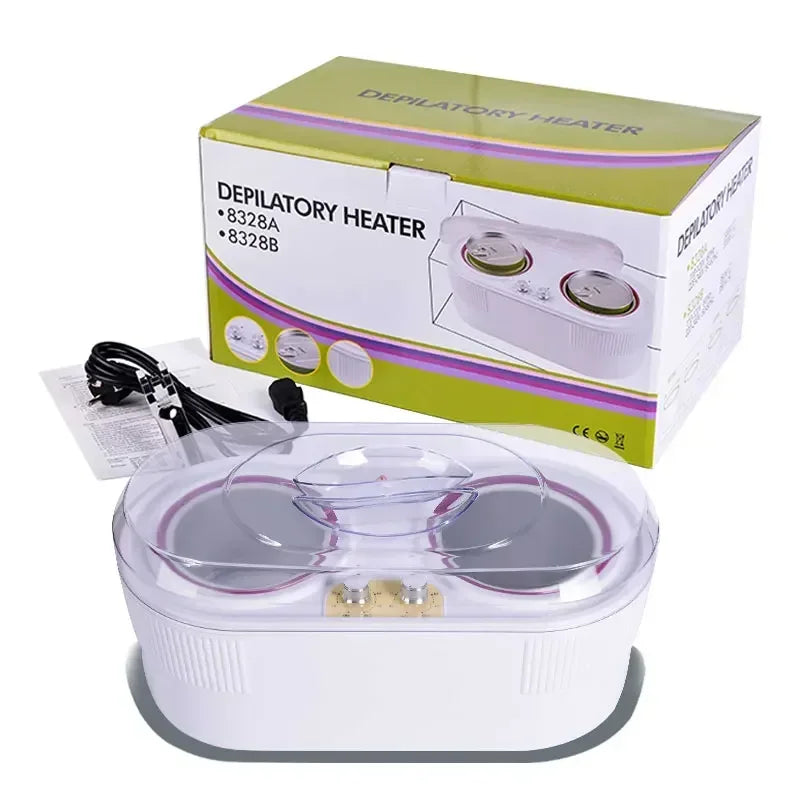 Double Wax Warmer Machine for Professional Salon Removal with Adjustable Temperature Depilatory Sugar Paste Wax Heater