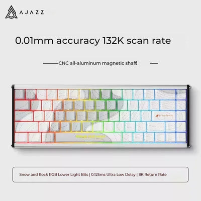 AJAZZ ALUX68 Magnetic Switch Mechanical Keyboard Aluminum Alloy Wired 8K Hot Swap RGB Low Latency RT Custom Gaming Keyboard Gift