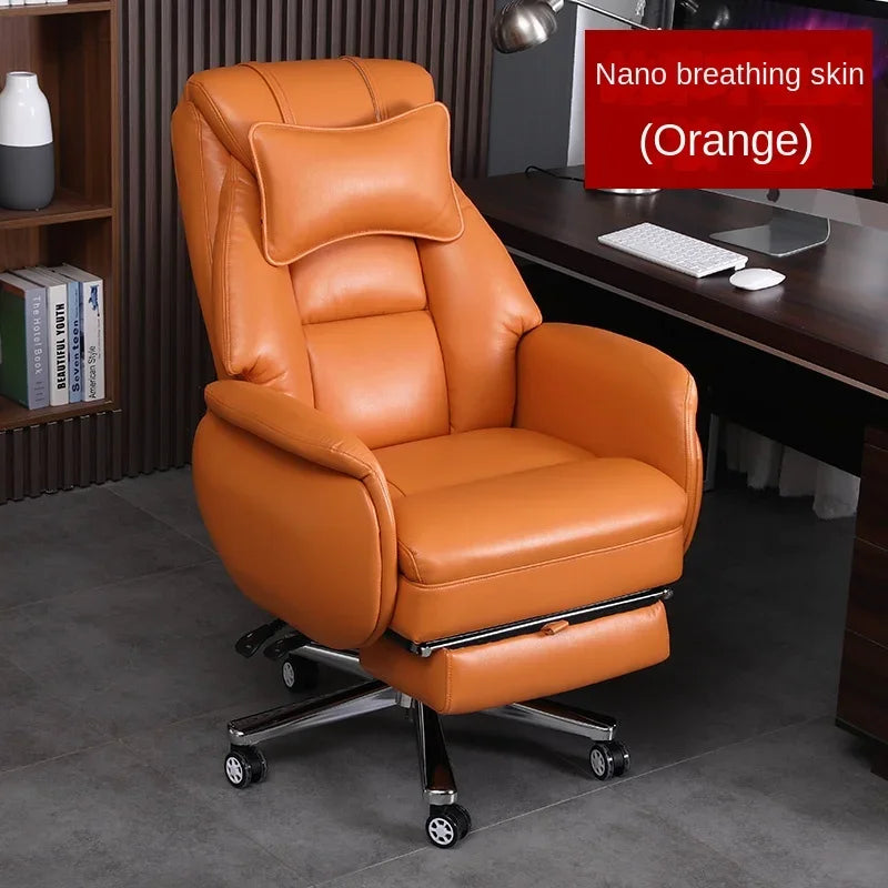 European Reclining Office Chairs Light Luxury Comfortable Lifting Boss Chair Home Office Computer Chairs Bedroom Gaming Chair A