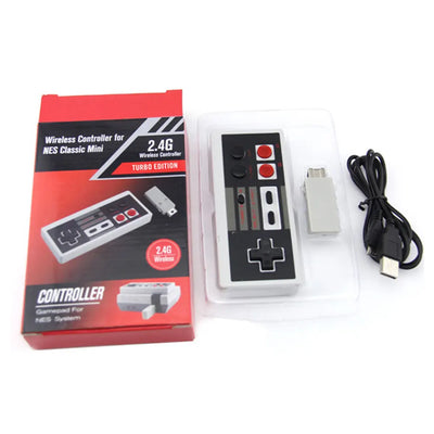 2.4GHz Wireless Controller USB Joystick Compatible with Nintendo NES Mini Classic Game Console Gamepad Games Supplies