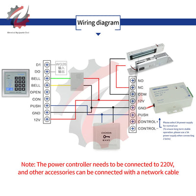 AC110-220V to DC12V 3A Access Control Power Supply Controller Switch For Door Access Control System/Video Intercom System TA-K80