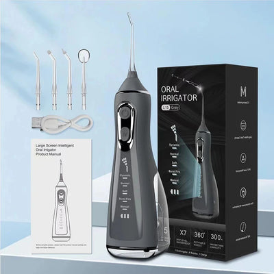 Oral Irrigator Portable Water Flosser Dental Pick 5 Modes 360° Rotated Jet For Cleaning Teeth Thread Floss Mouth Washing Machine