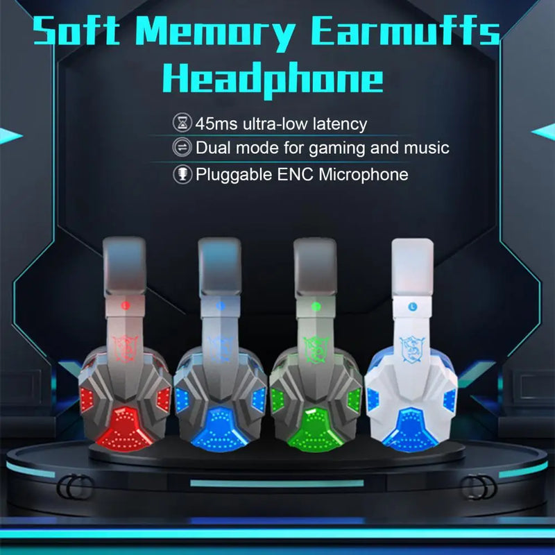 Game Headphone Music Enjoyment Headphones High-quality Gaming Headset with Noise Cancelling Mic Led Light Surround for Immersive