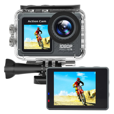 WiFi Action Camera 30m Waterproof Exercise Video Recorder 120° Wide Angle Underwater Camera with Accessories Kit