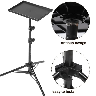 Projector Bracket Travel Tripod Stand Extendable Tabletop Floor Projector Stand For DSLR Camera Laptop Platform Holder Outdoor