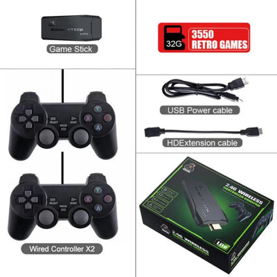 M8 Video Game Consoles 4K 2.4G Double Wireless 10000 Games 64G Retro Classic Gaming Gamepads TV Family Controller For PS1/GBA/MD