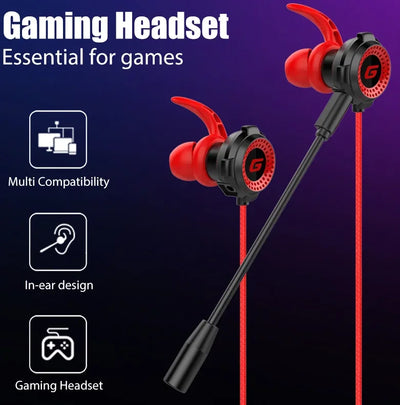 Gamer Headphones Wired Earphone Gaming Earbuds With Mic For Pubg PS4 CSGO Casque Phone Tablet Laptop Universal Game