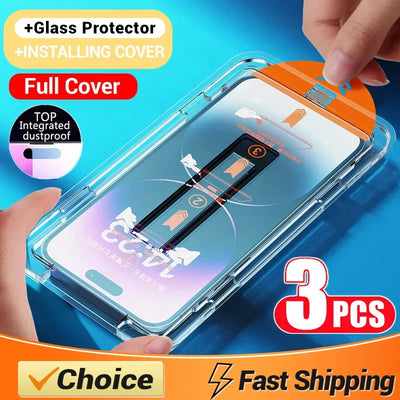 Oleophobic Coating Dust Free Easy Installation Screen Protector For iPhone 14 11 13 12 15 Pro Max Mini XS X XR 15 16 Plus Glass