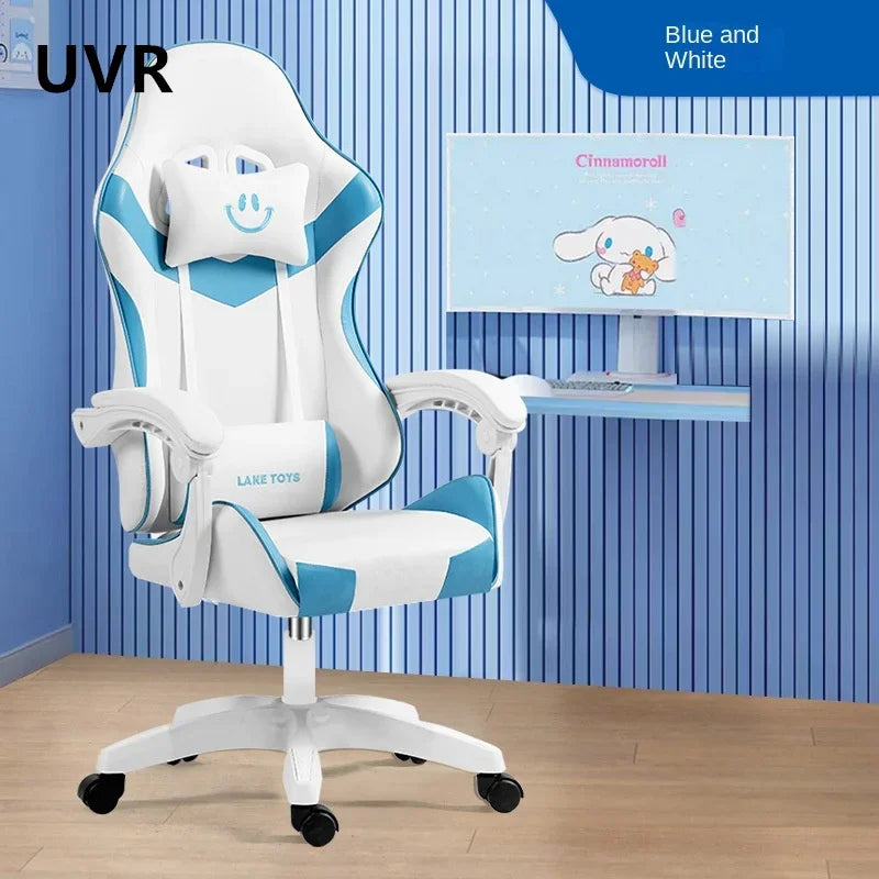 UVR Home Gaming Chair Female Anchor Live Broadcast Room Swivel Chair Ergonomic Backrest Chair Professional Computer Game Chair