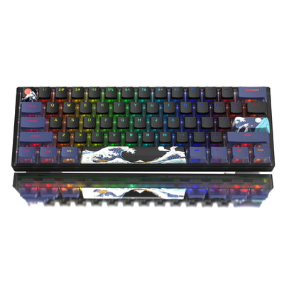 Womier WK61 61 Keys Hot-Swappable Purple Creamy Theme Mechanical Keyboard 60% Custom RGB Wired Gaming Keyboard for Win Mac