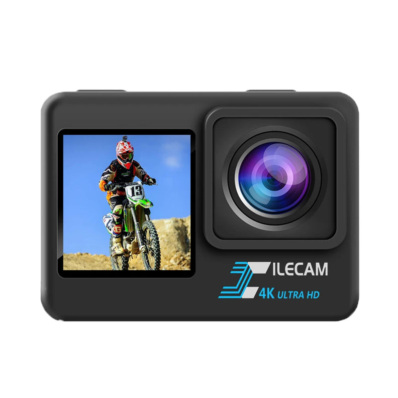 4K UHD 2.0 Inch IPS Screen Bicycle Video Recording Camera Outdoor Sport Cam Dual Screen Display 30M Waterproof Underwater Camera