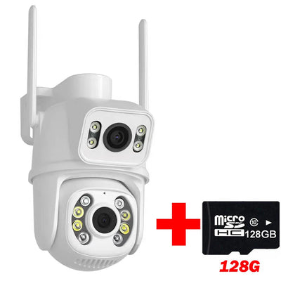 HD 6MP WiFi IP Camera Dual Lens Outdoor Security Protection CCTV 360 PTZ Video Monitor Secur Kamera Smart Home Surveillance Cam