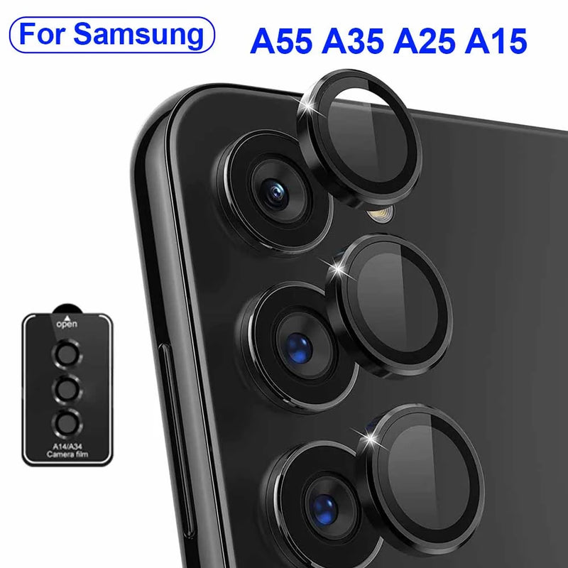 Metal Lens Ring Case for Samsung Galaxy A55 A35 A25 A15 Camera Lens Ring Screen Protector for Samsung A55 Galaxy A 55 35 25 15