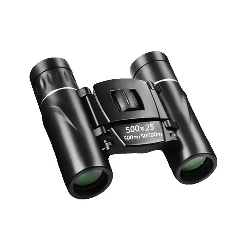 Mini Portable Zoom HD Telescope, Powerful Binoculars, 500x25 Folding Long Range, Low Light Night Vision, Professional