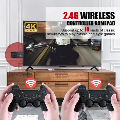 M8 Video Game Consoles 4K 2.4G Double Wireless 10000 Games 64G Retro Classic Gaming Gamepads TV Family Controller For SFC/GBA/MD