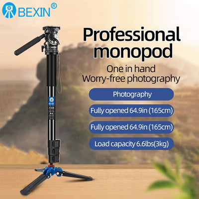 BEXIN Lightweight Monopod Aluminium DSLR Camera Tripod Camera Mount Adapter Support Monopod For Nikon Sony Camera