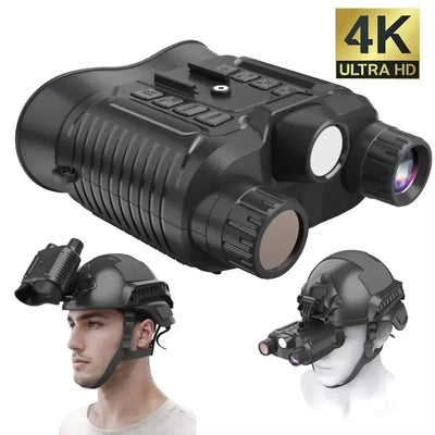 New NV8161 4K UHD Helmet Mounted Night Vision Binoculars 36MP Head Mounted Tactical 400M Hunting Infrared Digital NVG Goggles