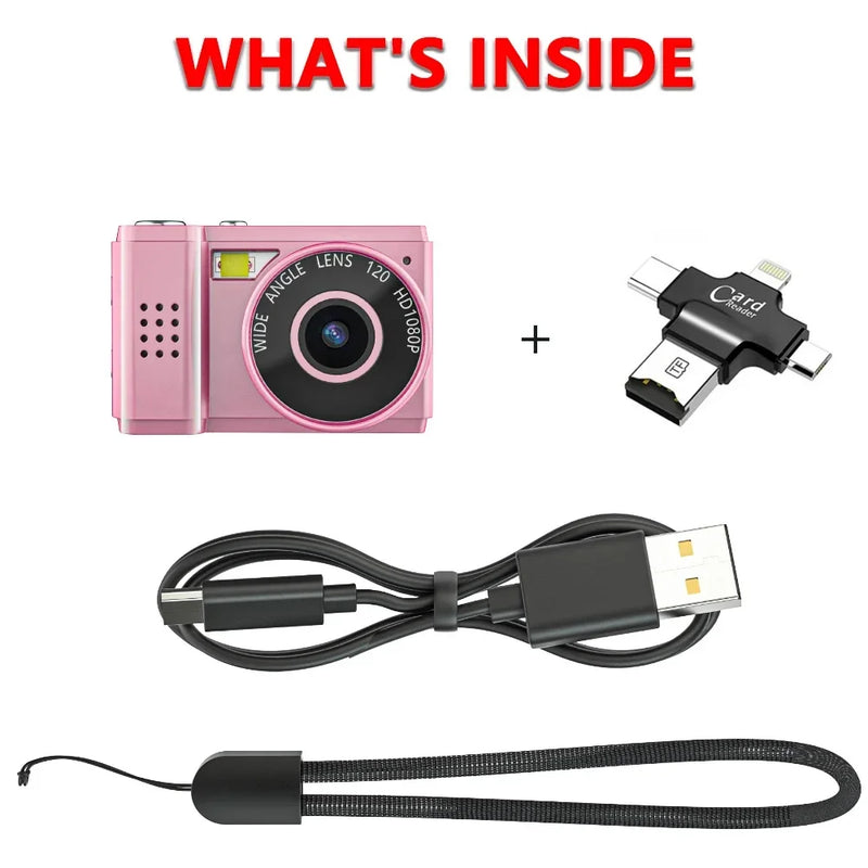 0-128G Mini 1080P Small Digtal Camera with Screen Bodycam Compact Kids Camcorder Indoor Outdoor Sport Video DV Recorder Body Cam