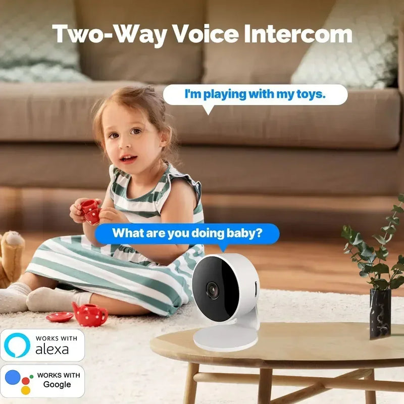 Tuya 4MP WiFi Camera Baby Monitor Wireless IP Surveillance Camera Smart Life Indoor AI Detect Night Vision Google Home Alexa