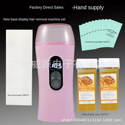 Portable Wax Heater Depilatory Paper Beeswax Facial Body Hair Remover Epilator Wax Heating Machine Waxing Strips Paper Set 제모기