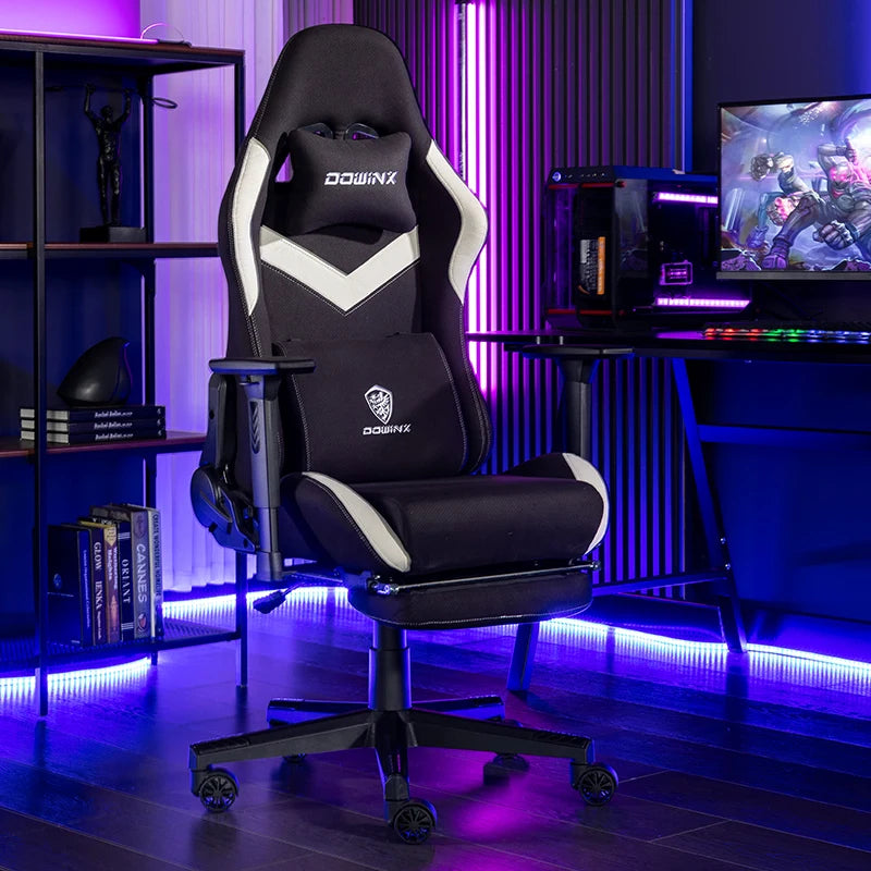 Technology Cloth Gaming Chair Fabric Comfortable Home Office Computer Chair Shilla Gaming Chair Lift Armrest Recumbent Seat