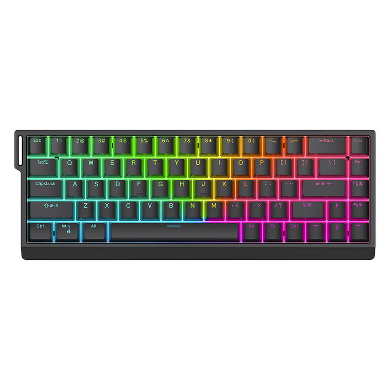 HE65 Wired Gaming Mechanical Keyboard 68 Keys RGB Backlit Gamer Keyboards Hot Swappable keyboard for ESports Office